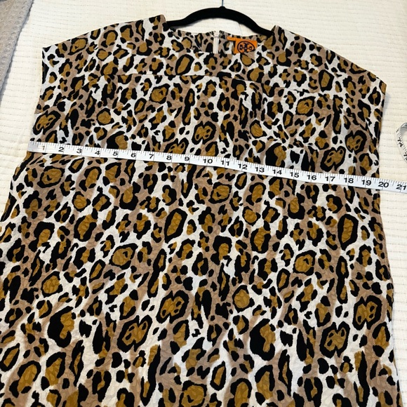 Tory Burch Women’s Leopard Print Silk Blouse Top - Picture 4 of 13